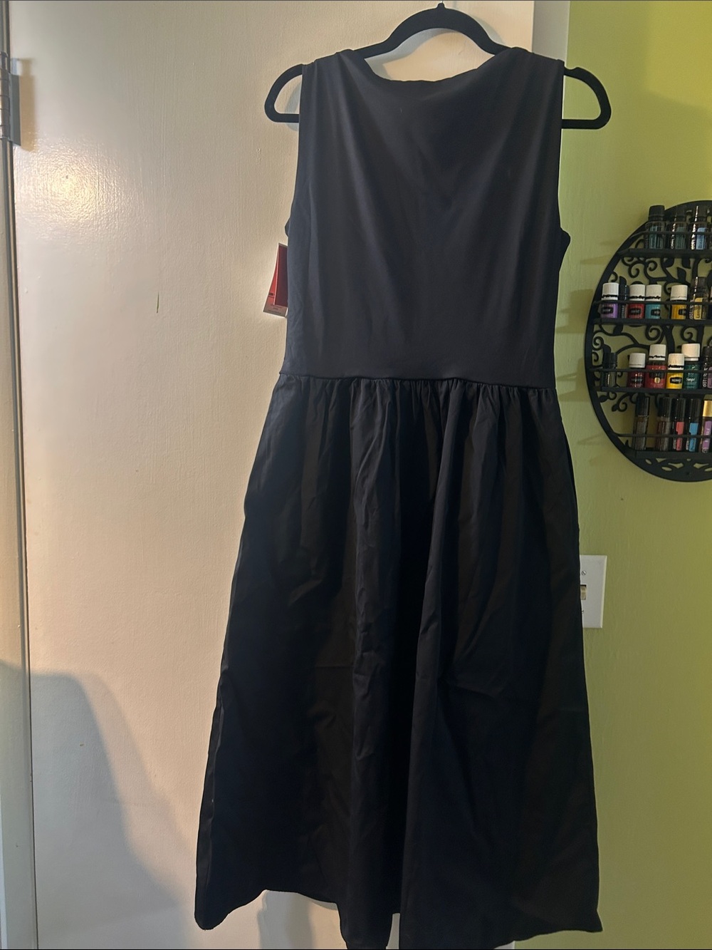 SPANX Black Sleeveless Midi Dress